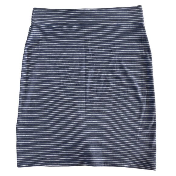 Toad & Co Moxie Skirt‎ Blue Lean Stripe Organic Striped Small Stretch Pocket $85 - Picture 10 of 10
